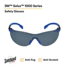 500511312718713Mنظارات الحماية 3M Solus 1000 Series S1102SGAF رمادية مضادة للضباب