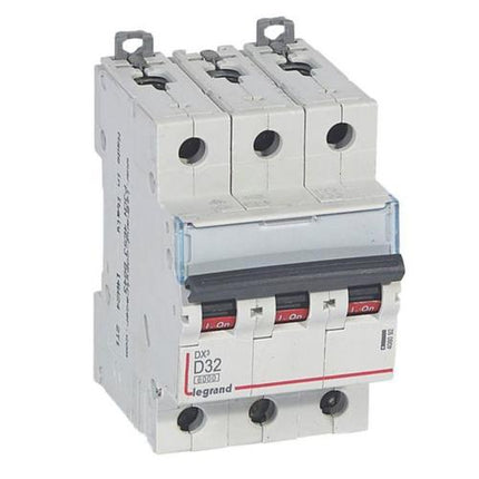 408092Legrandقاطع دائرة Legrand MCB DX3 6000A ثلاثي الأقطاب 32A منحنى D