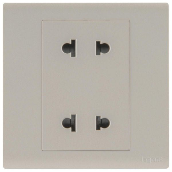 MEC31047CHLegrandمقبس أوبريا أحادي 2X2P 16A يورو-أمريكي شمبانيا