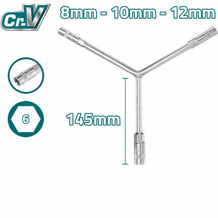 THYSW081012Total ToolsTHYSW081012 مفتاح مقبس نوع Y