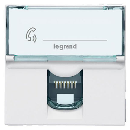 078732Legrandمقبس هاتفي موزايك RJ12 بـ 6 جهات 2 وحدة أبيض