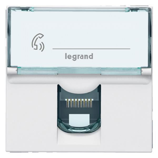 078732Legrandمقبس هاتفي موزايك RJ12 بـ 6 جهات 2 وحدة أبيض