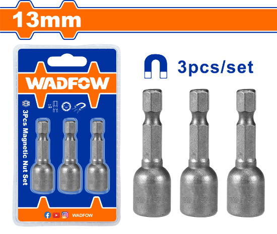 WWR1K13Wadfowمجموعة طربوش توت هيكس 13 مم 3 قطع من وادفوو