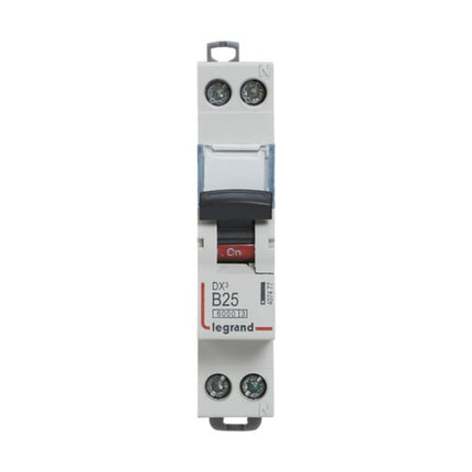 407477Legrandقاطع دائرة Legrand DX3 أحادي القطب + محايد 25A منحنى B 6000A