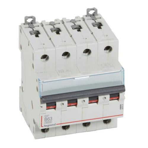 407630Legrandقاطع دارة Legrand DX3 MCB رباعي الأقطاب 63A منحنى B