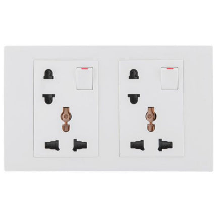 MEC32054WHLegrandمقبس أوبريا ثنائي 16A متعدد المعايير يورو-أمريكي مع مفتاح أبيض مات
