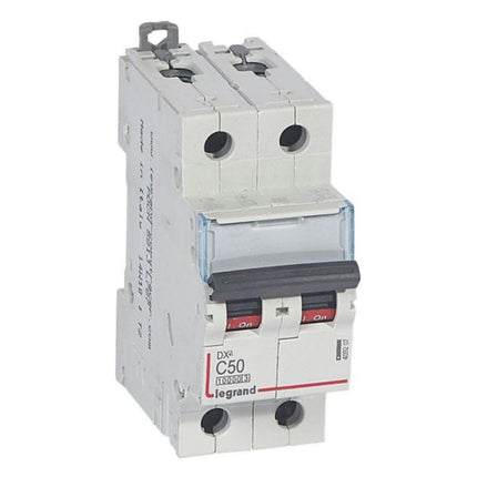 409207Legrandقاطع دائرة ليجراند DX3 ثنائي القطب 50A منحنى C 10000A
