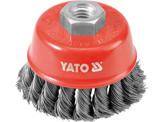 YT-4767Yatoفرشاة كوب YATO YT-4767 بسلك فولاذي ملتوي 60 مم M14