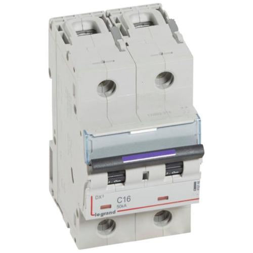 410148Legrandقاطع الدارة الكهربائية ليجراند DX3 ثنائي القطب 16A منحنى C