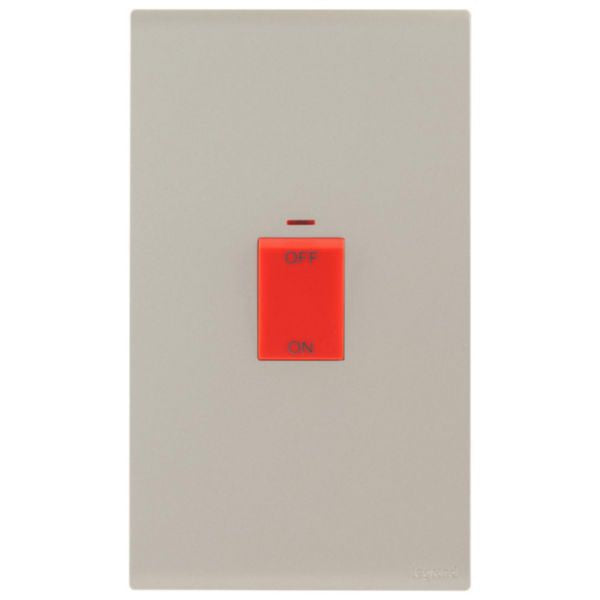 MEC21030CHLegrandمفتاح Obria ثنائي القطب 45A مع مؤشر LED أحمر لون شامبانيا