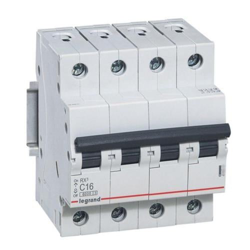 419257Legrandقاطع دائرة Legrand RX3 MCB رباعي الأقطاب 16A منحنى C