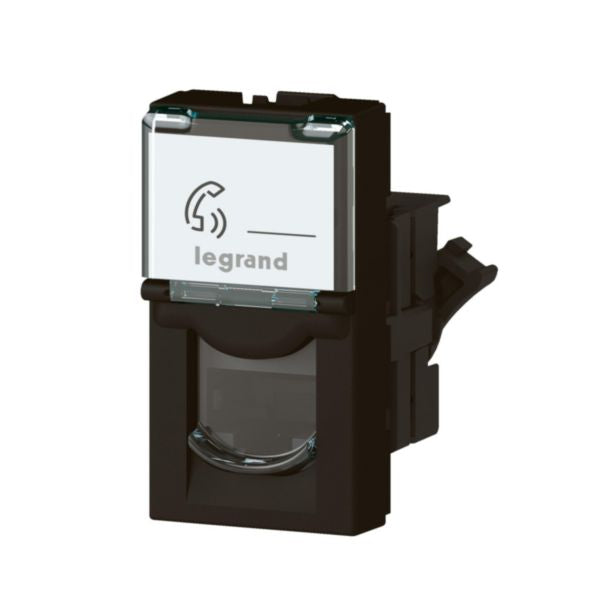 079162LLegrandموزاييك - مقبس RJ45 الفئة 6 FTP وحدة واحدة أسود مات