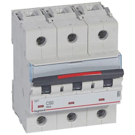 410026Legrandقاطع دارة Legrand DX3 ثلاثي الأقطاب 50A منحنى C