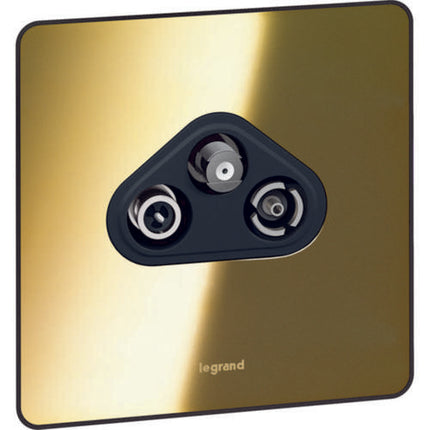 832443Legrandمقبس Synergy Sleek TV-R-SAT لامع ذهبي 832443