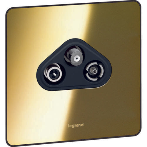 832443Legrandمقبس Synergy Sleek TV-R-SAT لامع ذهبي 832443