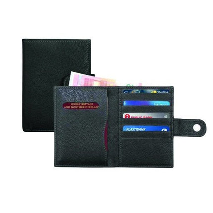 LASN 667 BioToolmart GiftsBARI - SANTHOME Genuine Leather Passport Cover (Anti - microbial)