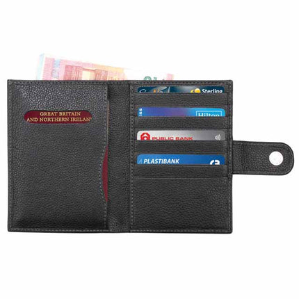 LASN 667 BioToolmart GiftsBARI - SANTHOME Genuine Leather Passport Cover (Anti - microbial)