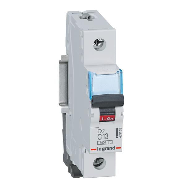 403433Legrandقاطع دارة Legrand TX3 أحادي القطب 13A منحنى C سعة 6000A