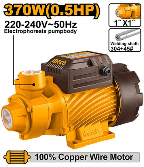 VPM37068INGCOمضخة مياه طرفية INGCO VPM37068 بقوة 370 واط 0.5 حصان