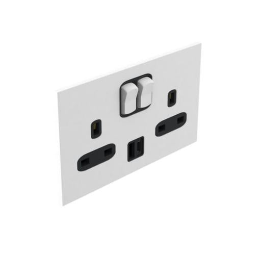 AR-68326LegrandArt d'Arnould Combi 2 BS 13A مقبس مبدل USB A+C