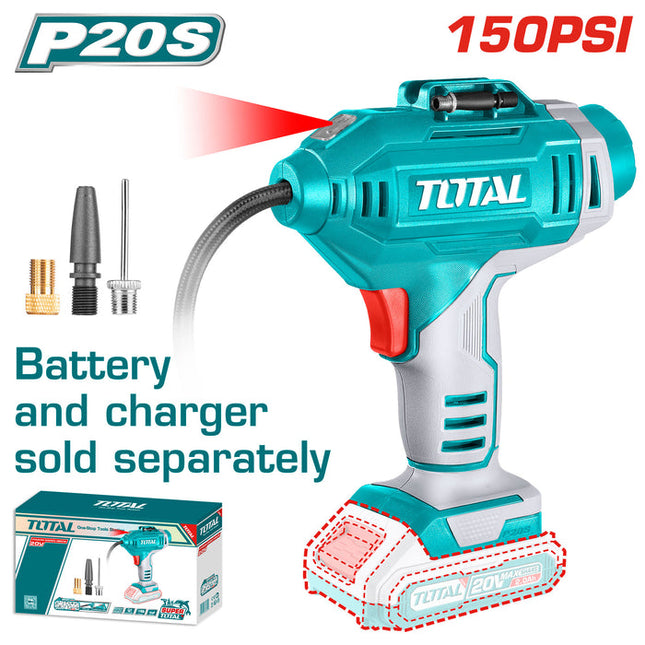 TACLI2018Total Toolsكمبروسر هواء أوتوماتيكي توتال TACLI2018 150PSI محمول بدون سلك