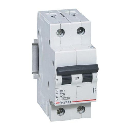 419221Legrandقاطع دارة Legrand RX3 ثنائي القطب 6A منحنى C