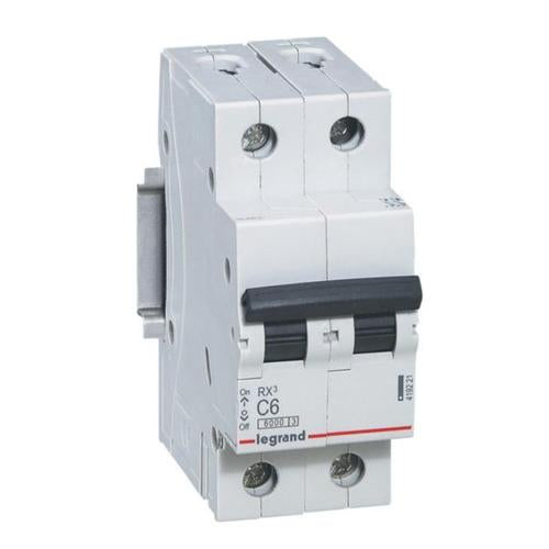 419221Legrandقاطع دارة Legrand RX3 ثنائي القطب 6A منحنى C