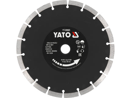 YT-59965Yatoشفرة ماسية مقسمة يـاتو للخرسانة 230 ملم YT-59965