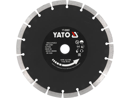 YT-59965Yatoشفرة ماسية مقسمة يـاتو للخرسانة 230 ملم YT-59965