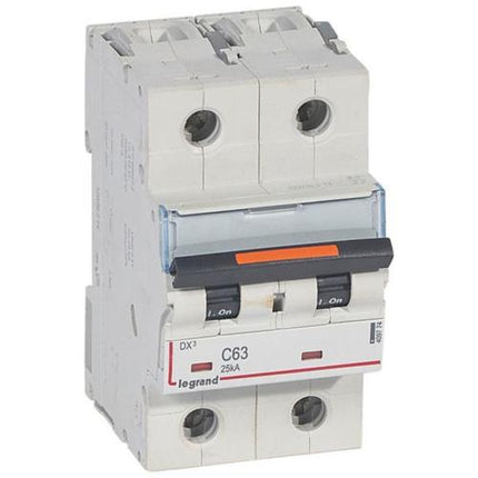 409774Legrandقاطع الدائرة الكهربائية Legrand DX3 ثنائي القطب 63A منحنى C