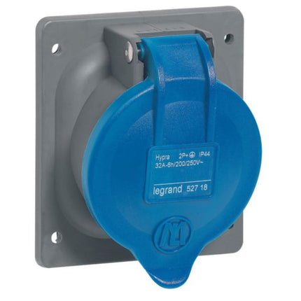 052718Legrandمقبس تركيب لوحة Hypra IP44 32A 2P+E بلاستيك