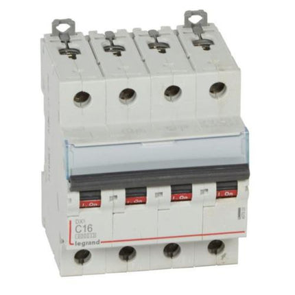 407928Legrandقاطع دورة Legrand DX3 MCB رباعي الأقطاب 16A منحنى C