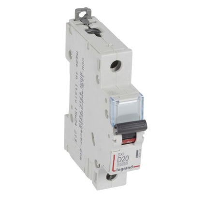 409433Legrandقاطع الدائرة الكهربائية ليجراند DX3 10000A أحادي القطب 20A منحنى D