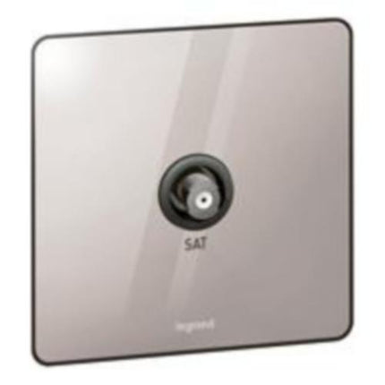 832241Legrandمقبس تلفزيون من نوع F واحد Synergy Sleek من الفولاذ المقاوم للصدأ المصقول