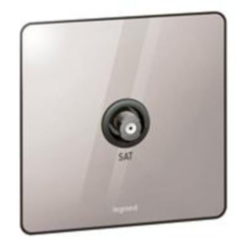 832241Legrandمقبس تلفزيون من نوع F واحد Synergy Sleek من الفولاذ المقاوم للصدأ المصقول