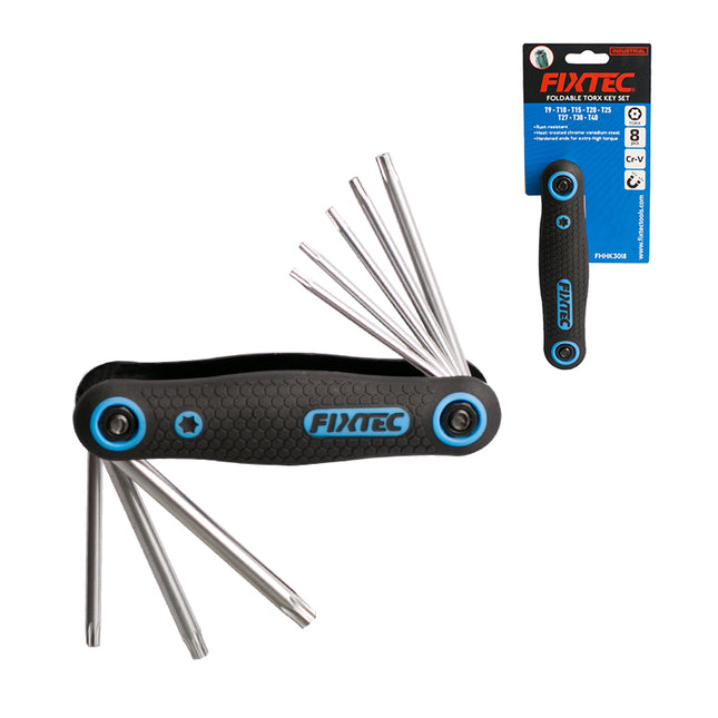 FHHK3018Fixtecمجموعة مفاتيح تورکس قابلة للطي من FIXTEC 8 قطع CR-V T9-T40