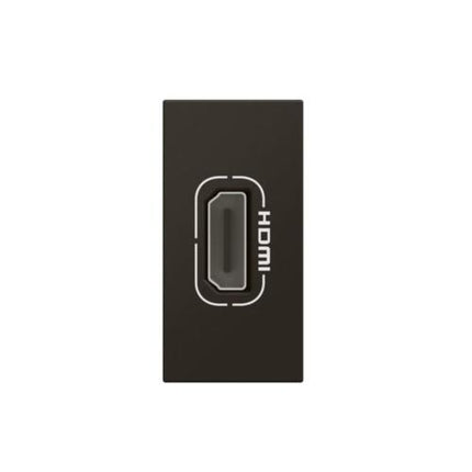 079478LLegrandمقبس موزاييك HDMI مجهز مسبقاً وحدة واحدة أسود غير لامع