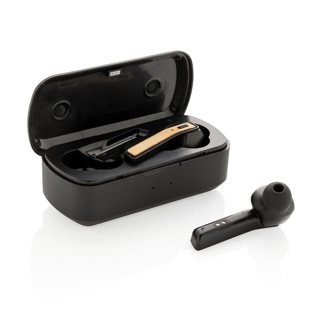 ITXD 742Toolmart GiftsBEBRA - XD Bamboo Free Flow TWS Earbuds in Charging Case - Black