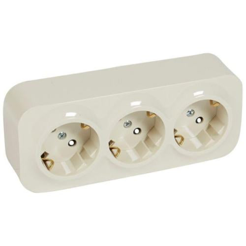 782448Legrandفوريكس مقبس معيار ألماني 3x2P+E مع مصاريع IP2X 16A 250V عاجي