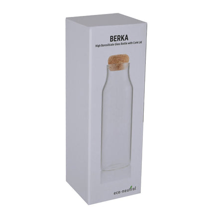 DWEN 362Toolmart GiftsBERKA - Borosilicate Glass Bottle with Cork Lid - 600ml