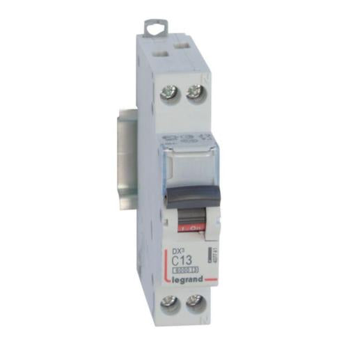 407741Legrandقاطع تيار Legrand MCB DX3 بسعة 6000A قطب واحد محايد 13A منحنى C