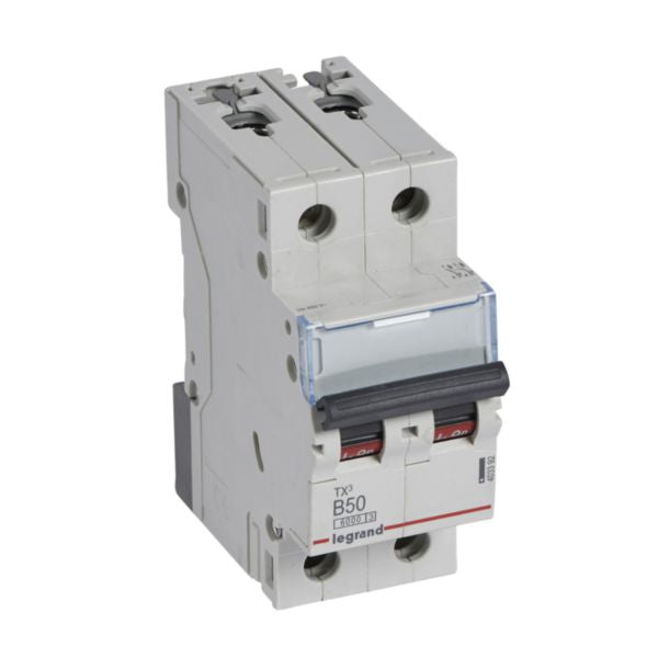 403392Legrandقاطع دائرة Legrand MCB TX3 ثنائي القطب 50A منحنى B