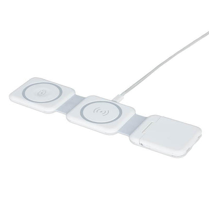 ITWC 1154Toolmart GiftsBOLERO - @memorii 2 in 1 Wireless Charger with Multi Cable Set - White