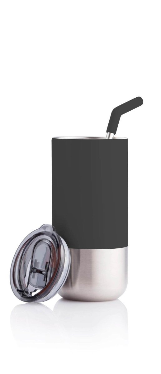 DWHL 331Toolmart GiftsBORCULO - CHANGE Collection Insulated Tumbler with Reusable Straw - Black