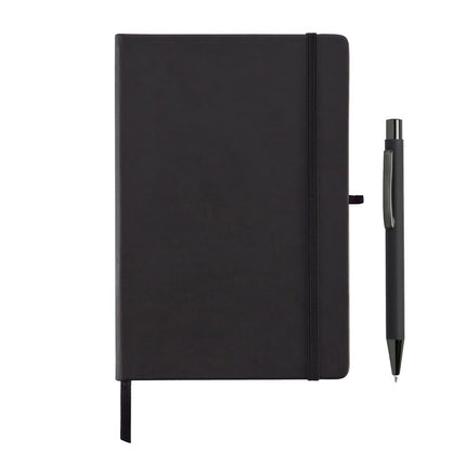 GSGL 5135Toolmart GiftsBORNA - Giftology A5 Hard Cover Notebook and Pen Set - Black