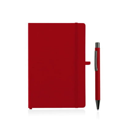 GSGL 5138Toolmart GiftsBORNA - Giftology A5 Hard Cover Notebook and Pen Set - Red