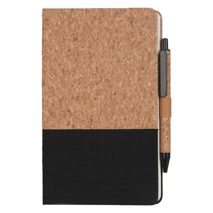 NBEN 5101Toolmart GiftsBORSA - eco - neutral A5 Cork Fabric Hard Cover Notebook and Pen Set - Black