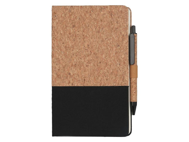 NBEN 5101Toolmart GiftsBORSA - eco - neutral A5 Cork Fabric Hard Cover Notebook and Pen Set - Black