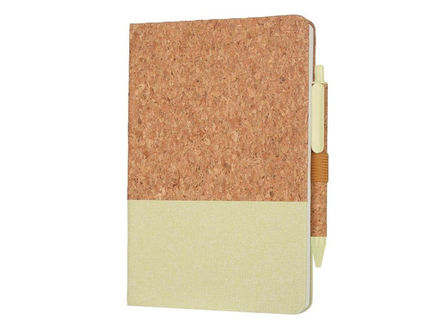 NBEN 5104Toolmart GiftsBORSA - eco - neutral A5 Cork Fabric Hard Cover Notebook and Pen Set - Green