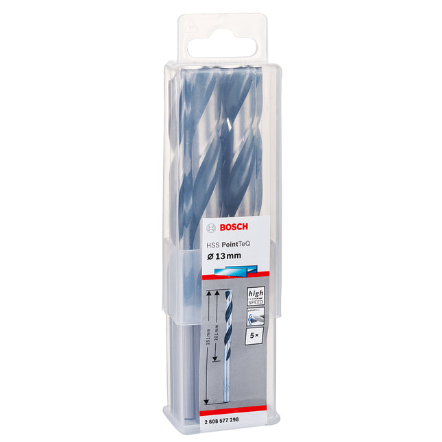 Bosch Tools,2608577298,Metal Twist Drill Bit HSS PointTeq | 13x101x151mm - 5pcs